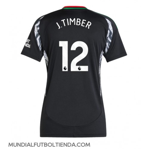 Camiseta Arsenal Jurrien Timber #12 Segunda Equipación Replica 2024-25 para mujer mangas cortas